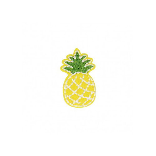 Ecusson thermocollant ananas jaune 3,5cm x 2cm