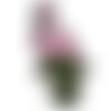 Ecusson thermocollant grand format flamant rose 7 x 13.5cm