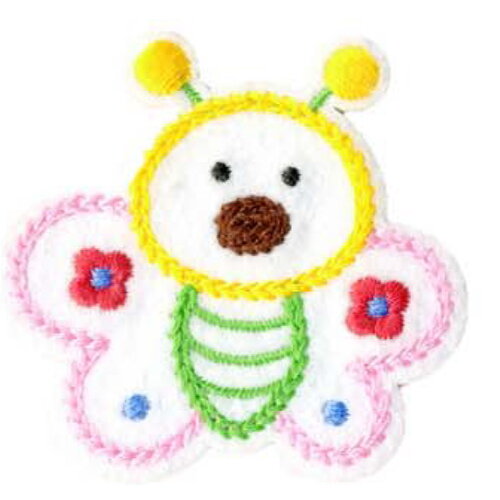 Lot de 3 écussons thermocollants adorable abeille 5x5cm