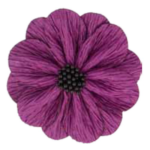 Fleur coquelicot lilac sur broche 8cm