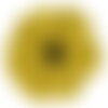 Fleur coquelicot jaune sur broche 8cm