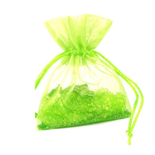 Sachet organdi  12 cm x 9 cm par lot de 10 - anis 874-2158
