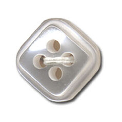 Bouton carré à 4 trous couleur blanc