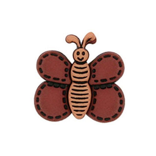 Bouton papillon couleur noisette 15mm x 15mm