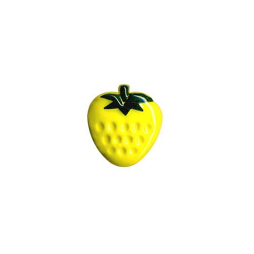 Bouton en forme de fraise couleur jaune 13mm
