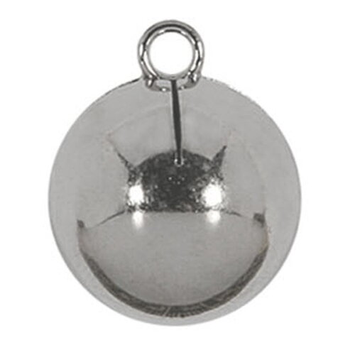 Bouton boule en métal argenté