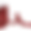 Bobine 25m élastique à pompons rouge bordeaux 13mm