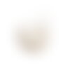 Pompon fourrure artificielle cœur 45x 65mm blanc