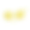 Pompon fourrure artificielle 50x60mm jaune fluo