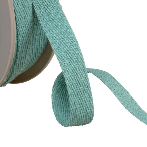 Galon tirets obliques 15mm vert bleu au mètre