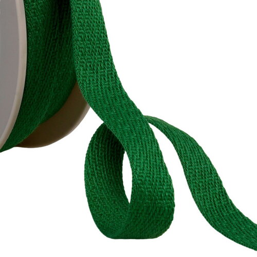 Galon tirets obliques 15mm vert foncé au mètre