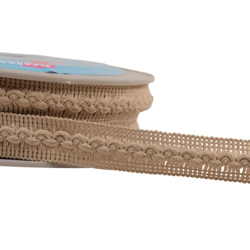 Bobine 15m galon vagues 18mm beige