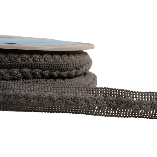 Bobine 15m galon vagues 18mm gris moyen