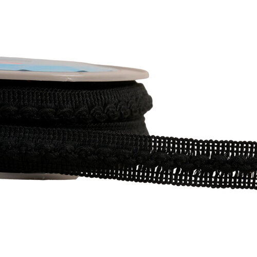 Bobine 15m galon vagues 18mm noir