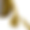Bobine 25m galon tirets obliques 15mm vert/beige