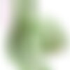 Galon bicolore aspect gros grain 40mm vert écru au mètre
