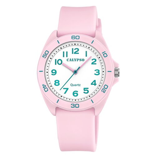 Montre calypso enfant caoutchouc rose pastel index vert