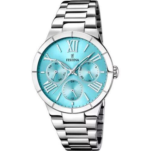 Montre festina femme acier cadran bleu