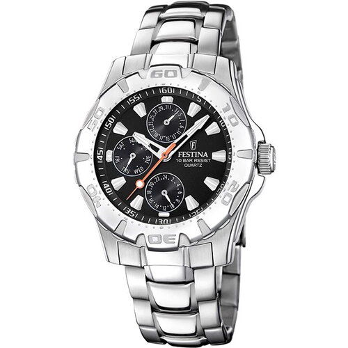 Montre homme festina en acier gris