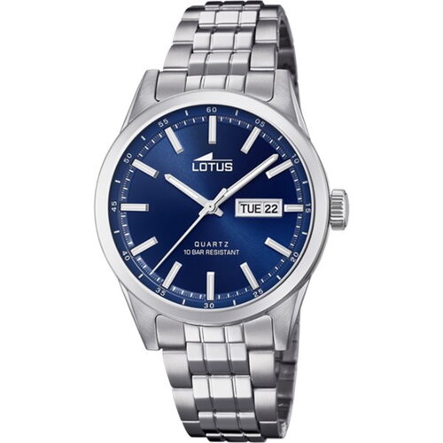 Montre lotus hommes métal cadran bleu