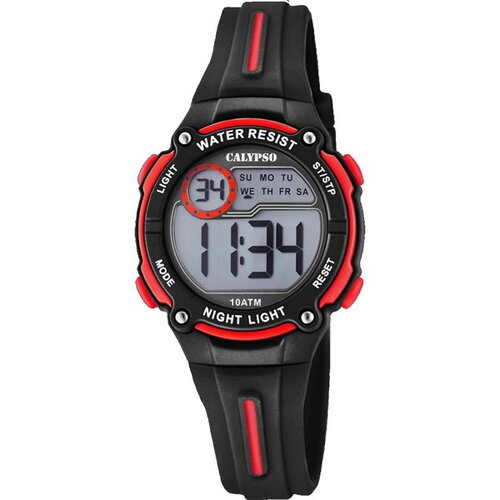 Montre calypso ado digital noir rouge