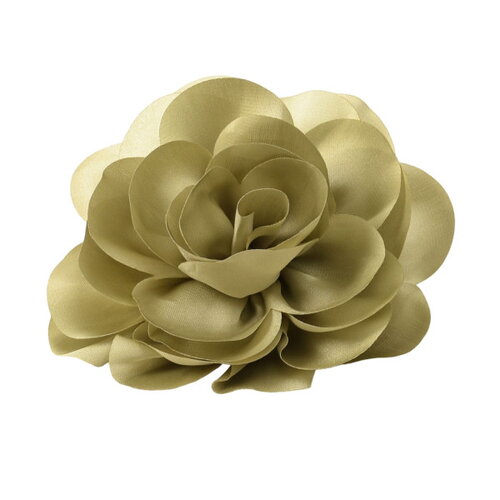 Broche fleur 11cm vert kaki