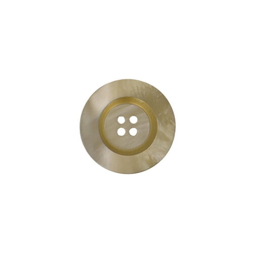 Lot de 3 boutons ronds 4 trous 28mm beige/or