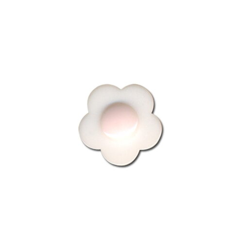Lot de 3 boutons fleur coeur blanc 18mm blanc