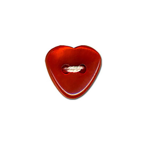 Lot de 3 boutons coeur 12mm rouge