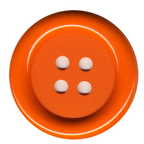 Lot de 3 boutons clown couleur orange 38mm