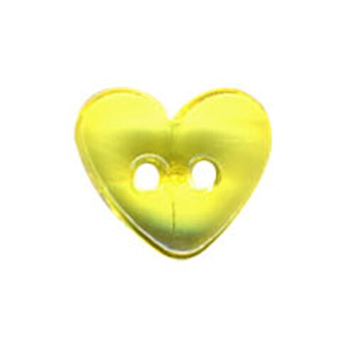 Lot de 3 boutons coeur translucide couleur anis 9mm