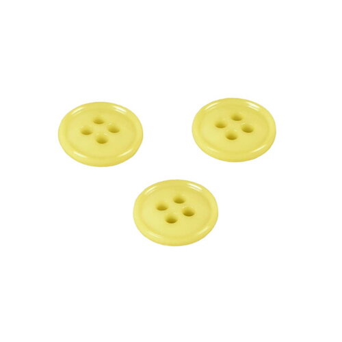 Lot de 3 boutons 4 trous nylon recylé vert bourgeon 11mm