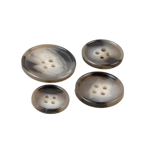 Lot de 3 boutons costume gris cendre