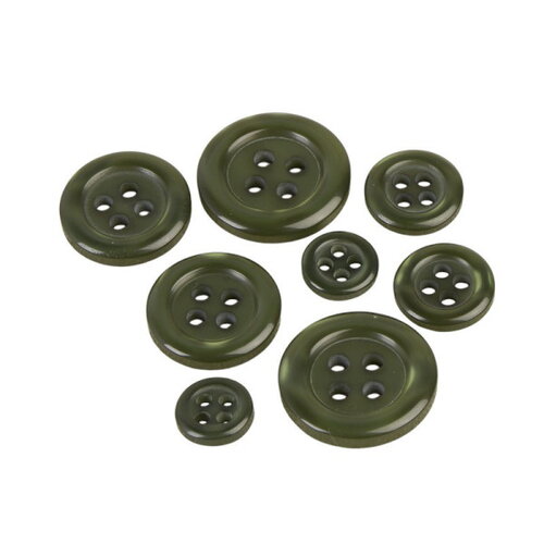 Lot de 3 boutons ronds 4 trous sapin