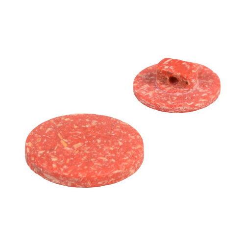 Lot de 3 boutons rond à queue écorces de riz rouge
