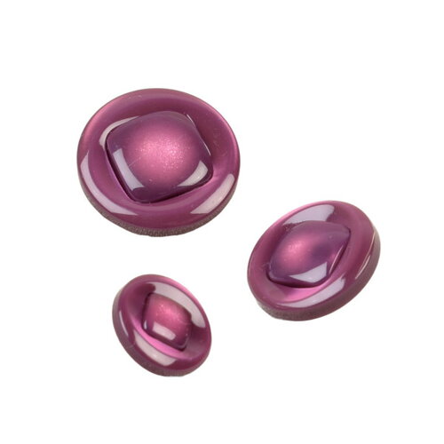 Lot de 3 boutons rond à queue violet lilas