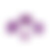 Lot de 3 boutons à queue nylon recylé violet lilas