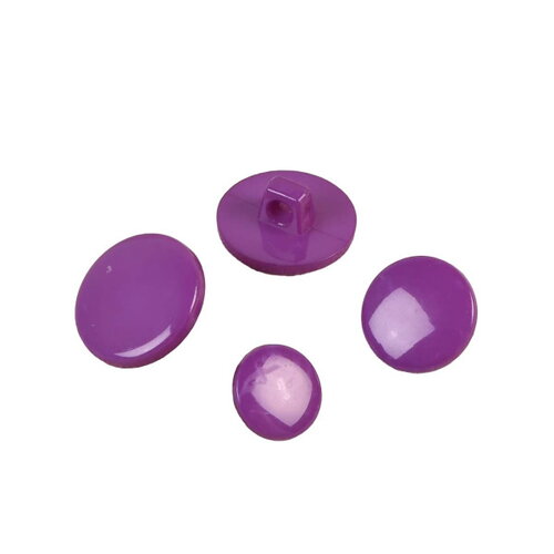 Lot de 3 boutons à queue nylon recylé violet lilas