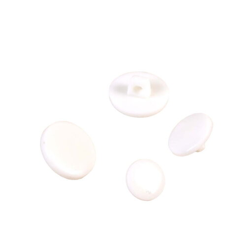 Lot de 3 boutons à queue nylon recylé blanc