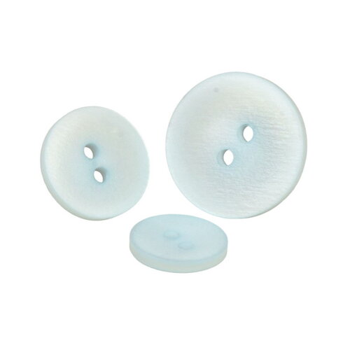 Lot de 3 boutons 2 trous satiné bleu layette