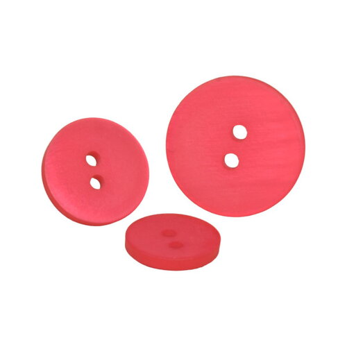 Lot de 3 boutons 2 trous satiné fuchsia