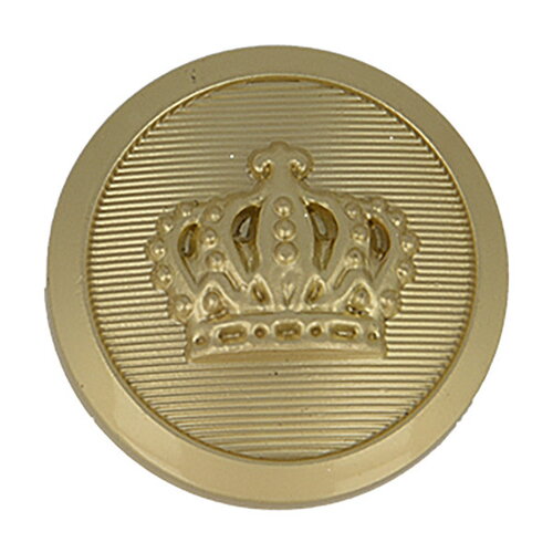 Lot de 3 boutons métal couronne