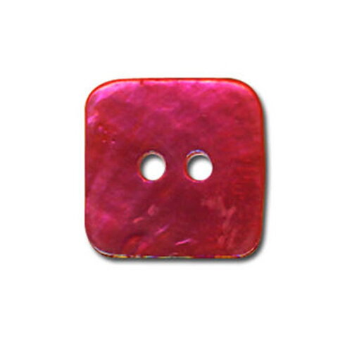 Lot de 3 boutons carré en nacre couleur fuchsia