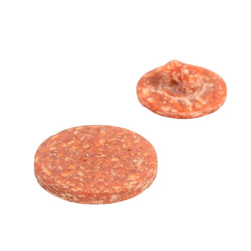 Bouton rond à queue écorces de riz orange rouille