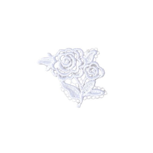 Ecusson thermocollant en dentelle fleur 3,6cm x 3,4cm
