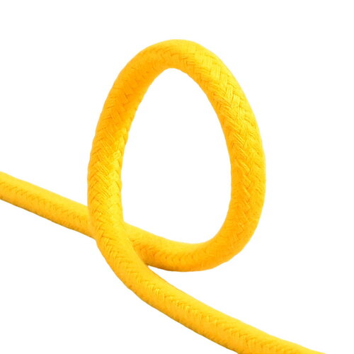 Cordon tressé jaune or 6mm au mètre