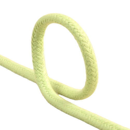 Cordon tressé vert nil 6mm au mètre