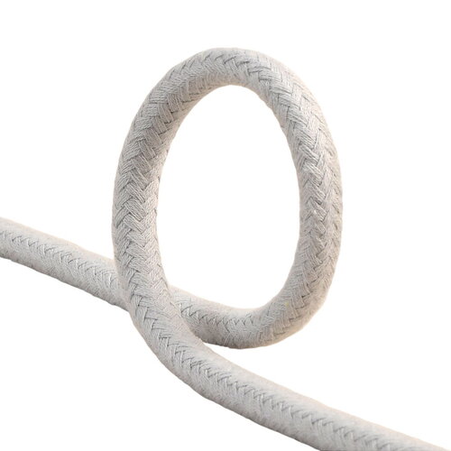 Bobine 15m cordon tressé 10mm gris clair