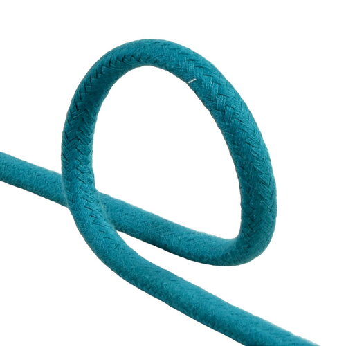 Bobine 15m cordon tressé 10mm bleu canard