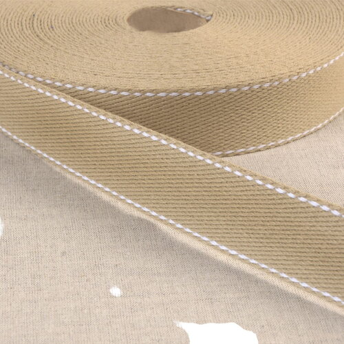 Bobine 20m sangle point sellier 30mm taupe